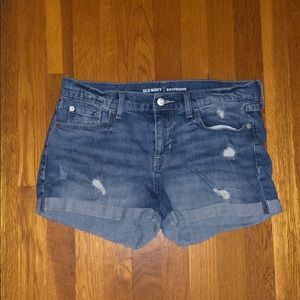 Blue jean shorts